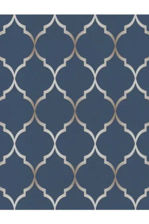 Rasch Sightseeing Vliesbehang Geometrisch Blauw 701647 Finale Uitverkoop